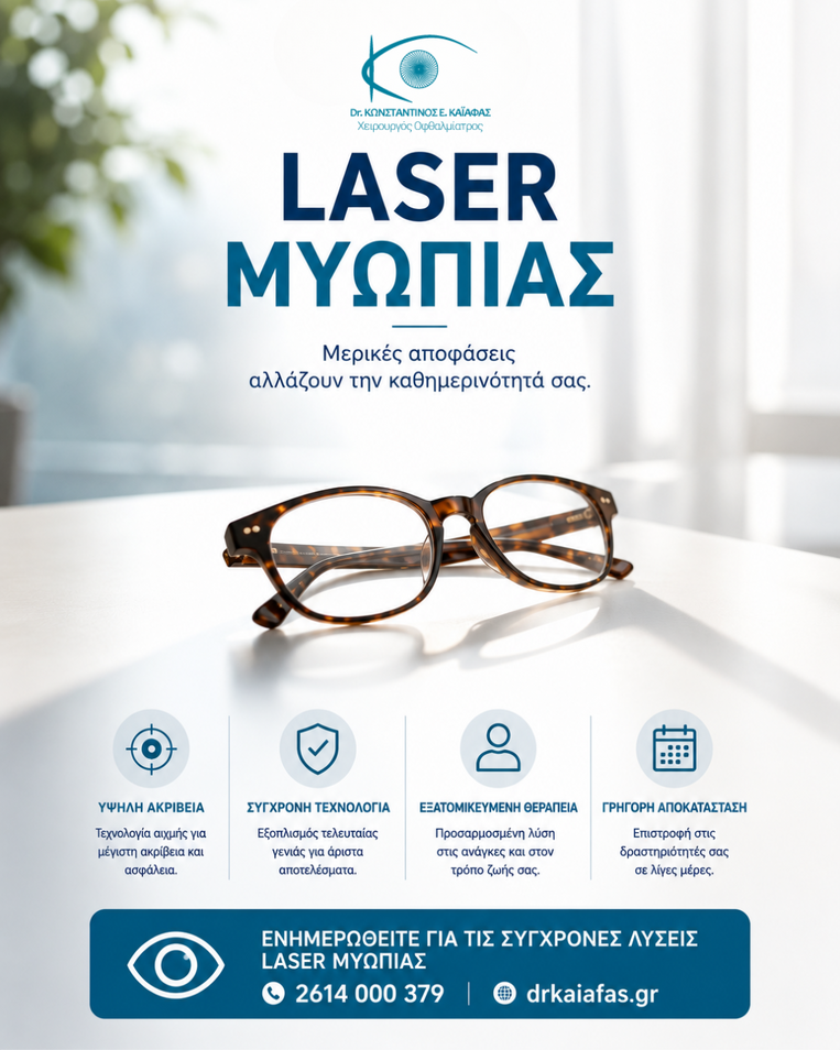 Νέα δημοσίευση: «LASER μυωπίας, μερικές αποφάσεις αλλάζουν την καθημερινότητά σας»